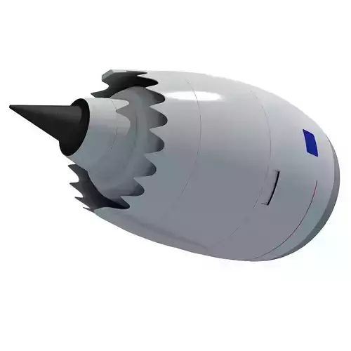 Jet Turbofan Engine 3D model