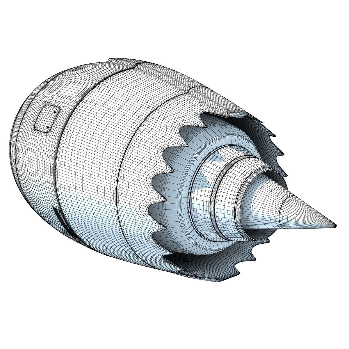 Jet Turbofan Engine 3D model_8