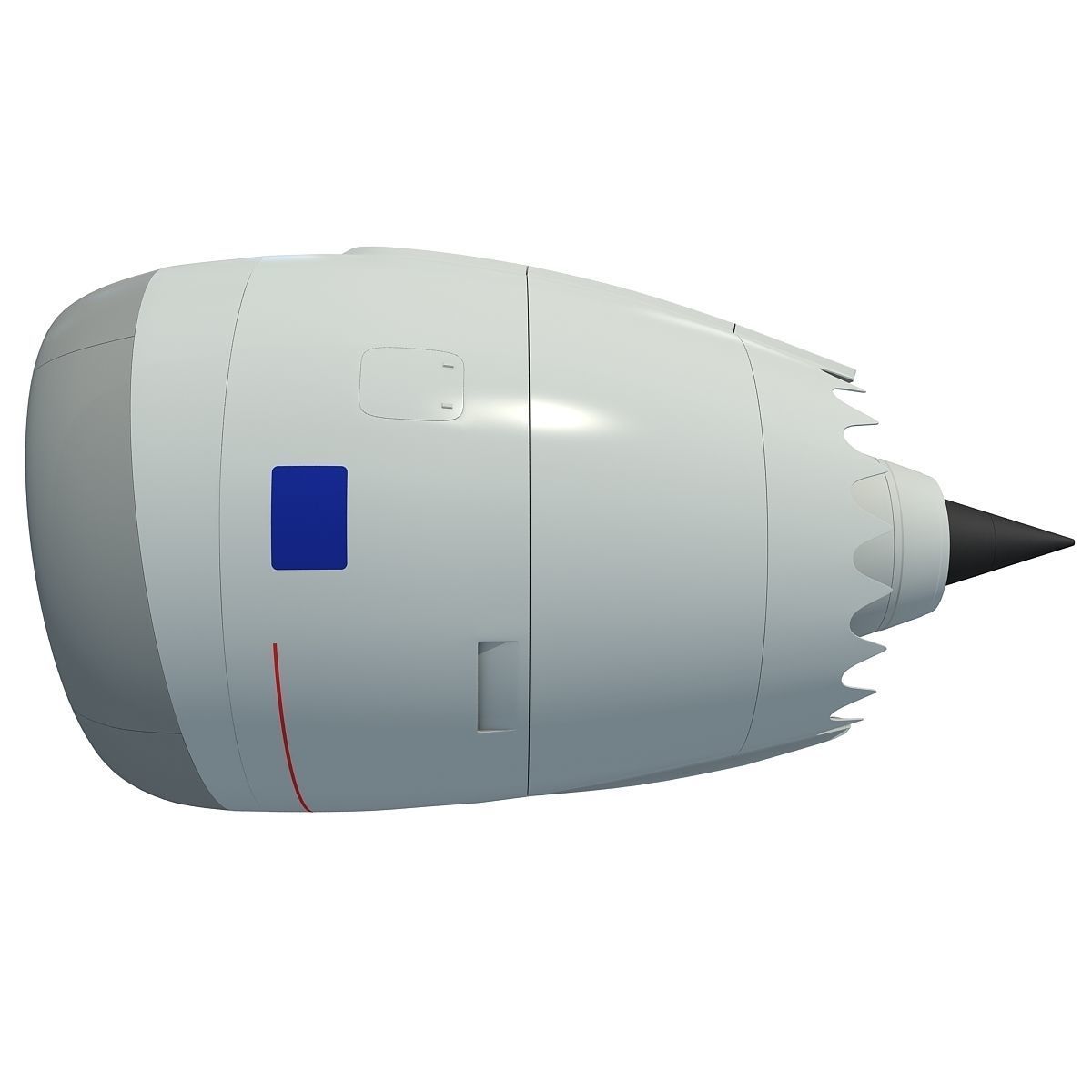 Jet Turbofan Engine 3D model_2
