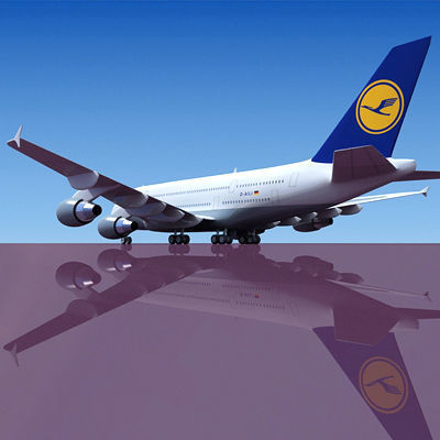 6 A380 Airline Textures 3D model_37