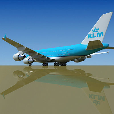 6 A380 Airline Textures 3D model_50