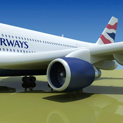 6 A380 Airline Textures 3D model_24