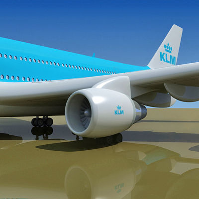 6 A380 Airline Textures 3D model_14