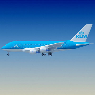 6 A380 Airline Textures 3D model_18