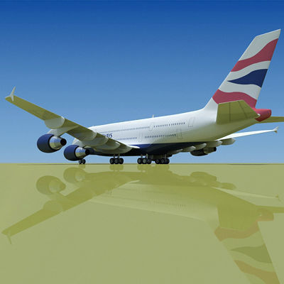 6 A380 Airline Textures 3D model_31