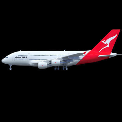 6 A380 Airline Textures 3D model_2