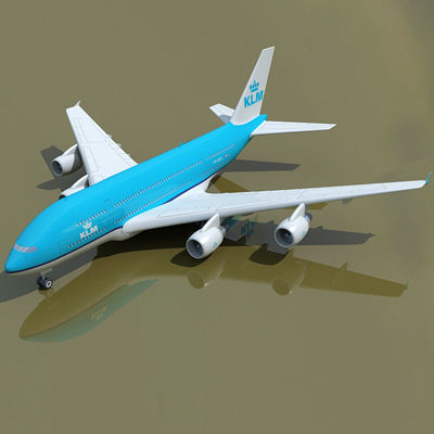 6 A380 Airline Textures 3D model_5