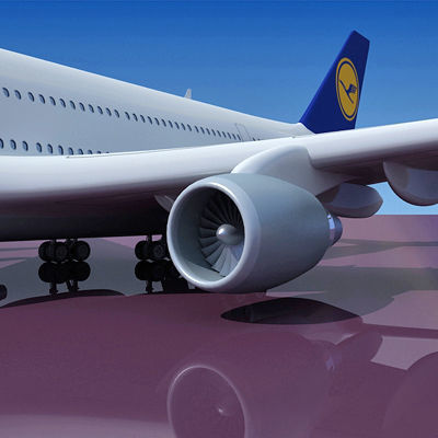 6 A380 Airline Textures 3D model_11