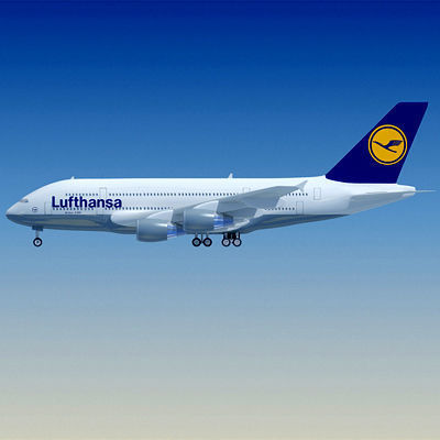 6 A380 Airline Textures 3D model_30