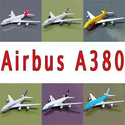 6 A380 Airline Textures 3D model