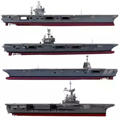 Set of Military Carriers 3D model