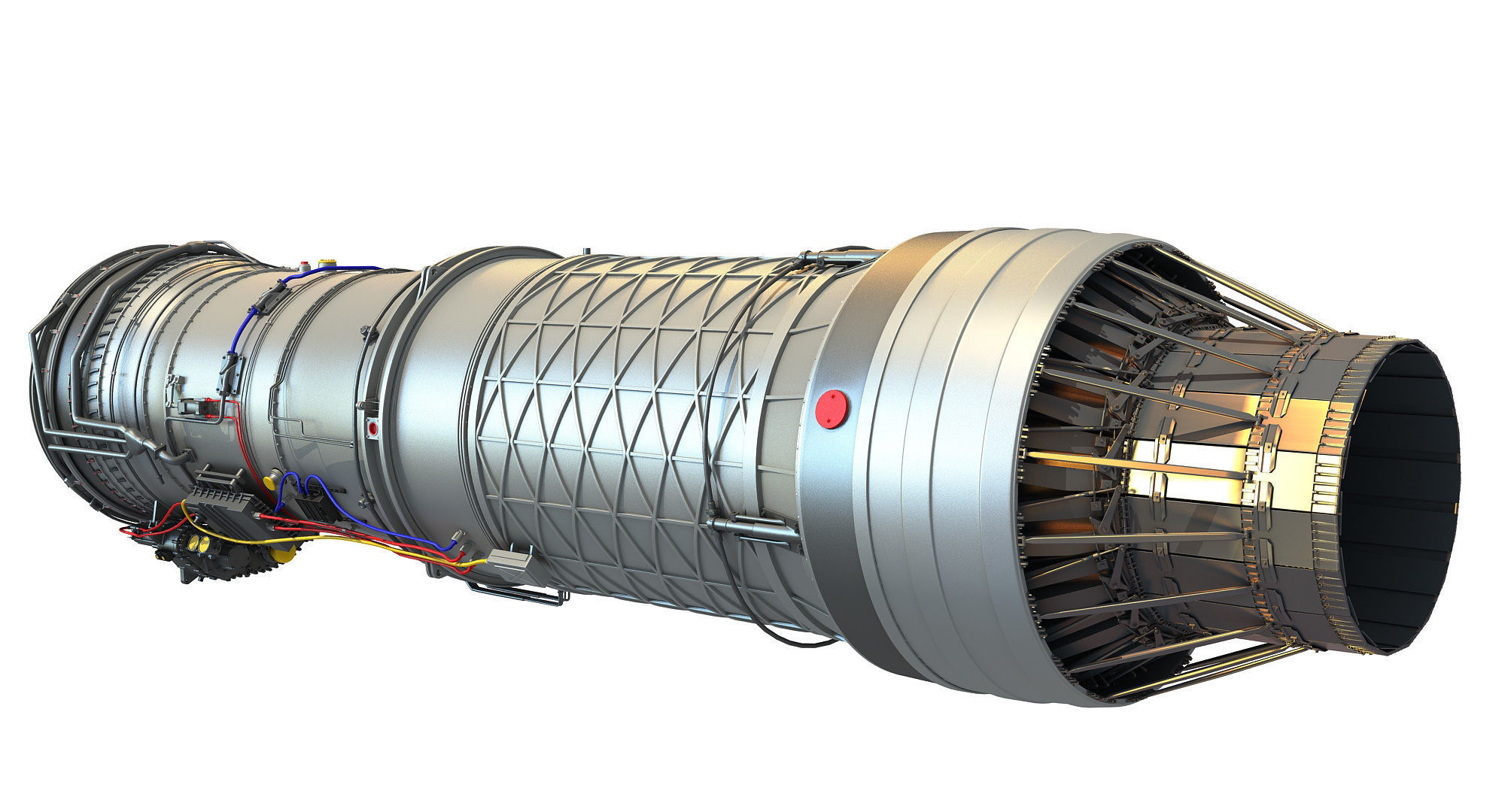 Military Afterburning Engine 3D model_5