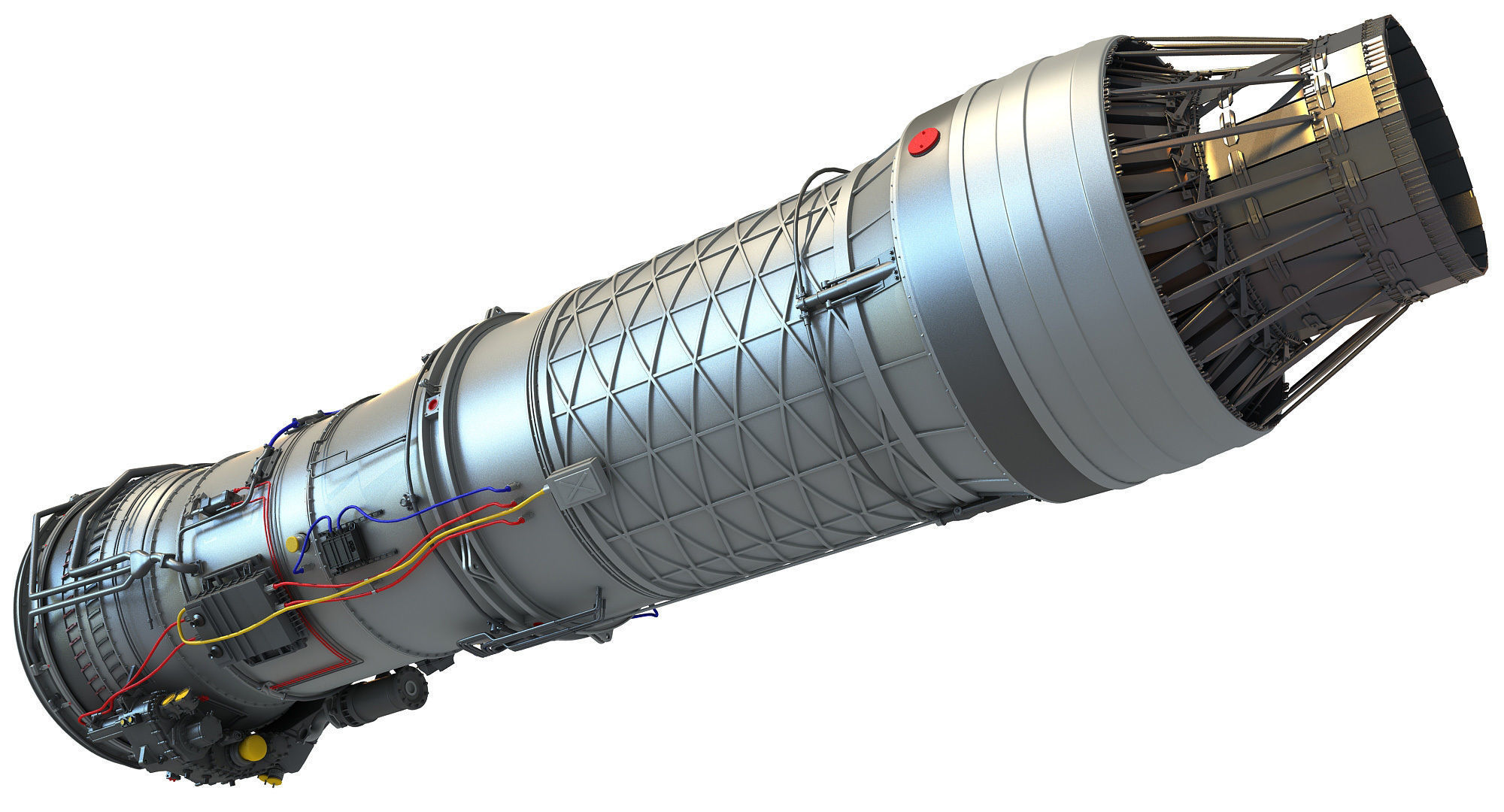 Military Afterburning Engine 3D model_6