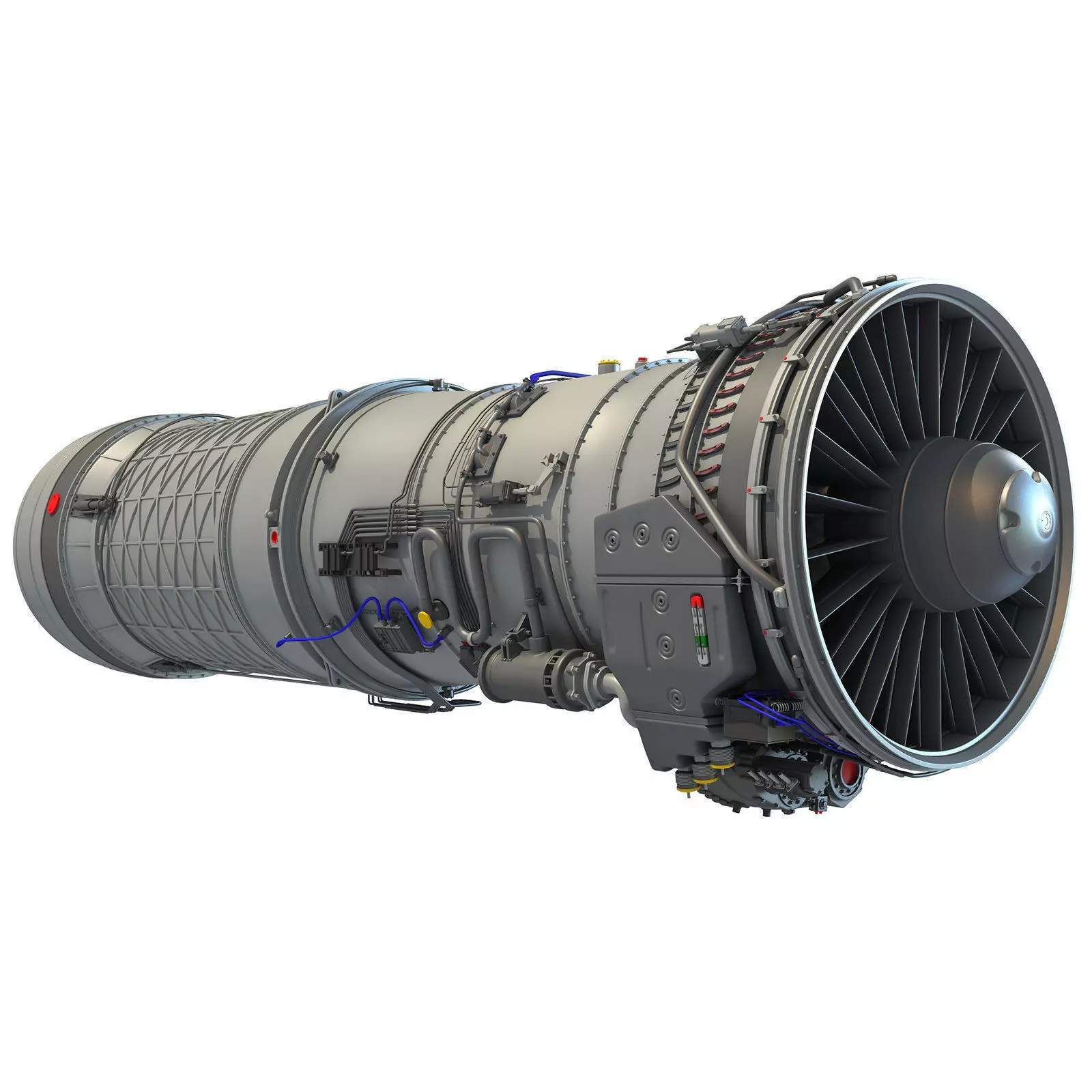 Military Afterburning Engine 3D model_0