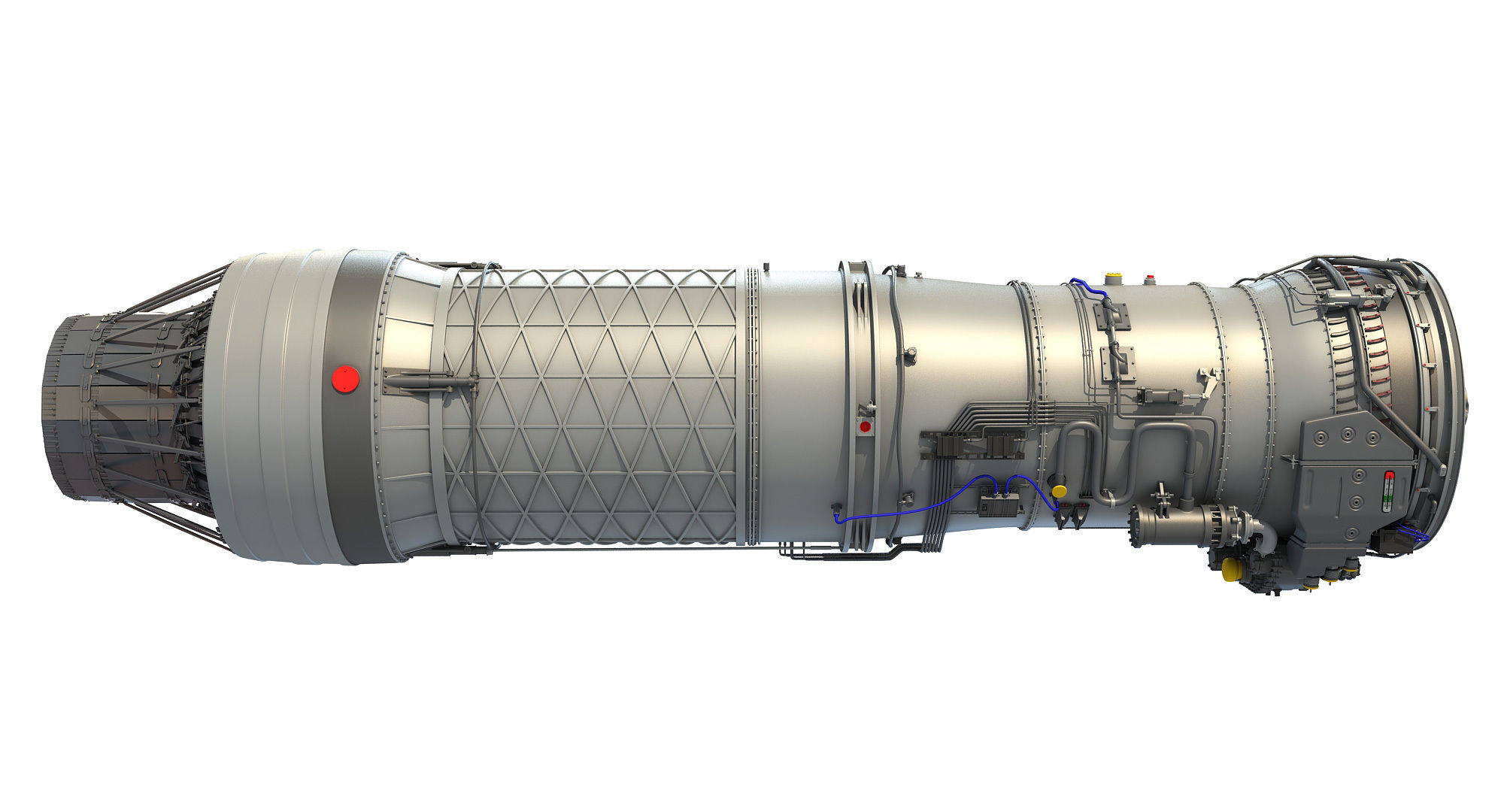 Military Afterburning Engine 3D model_9