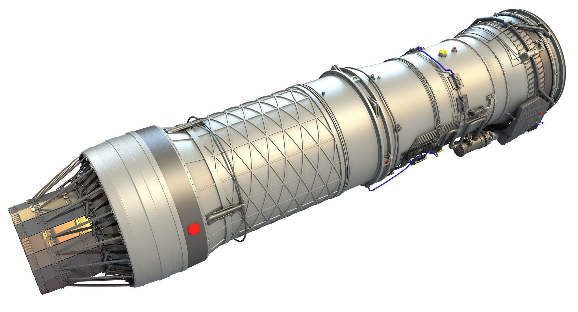 Military Afterburning Engine 3D model_3