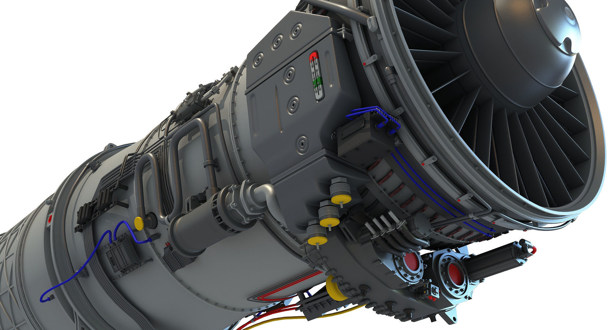 Military Afterburning Engine 3D model_11