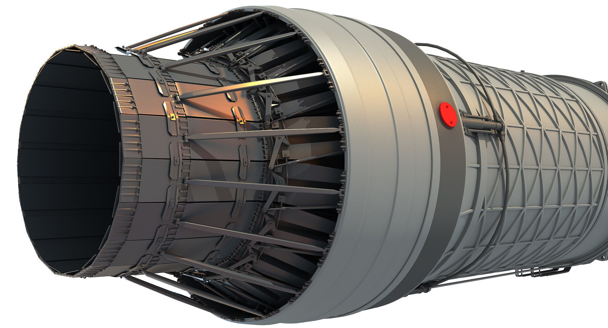 Military Afterburning Engine 3D model_13