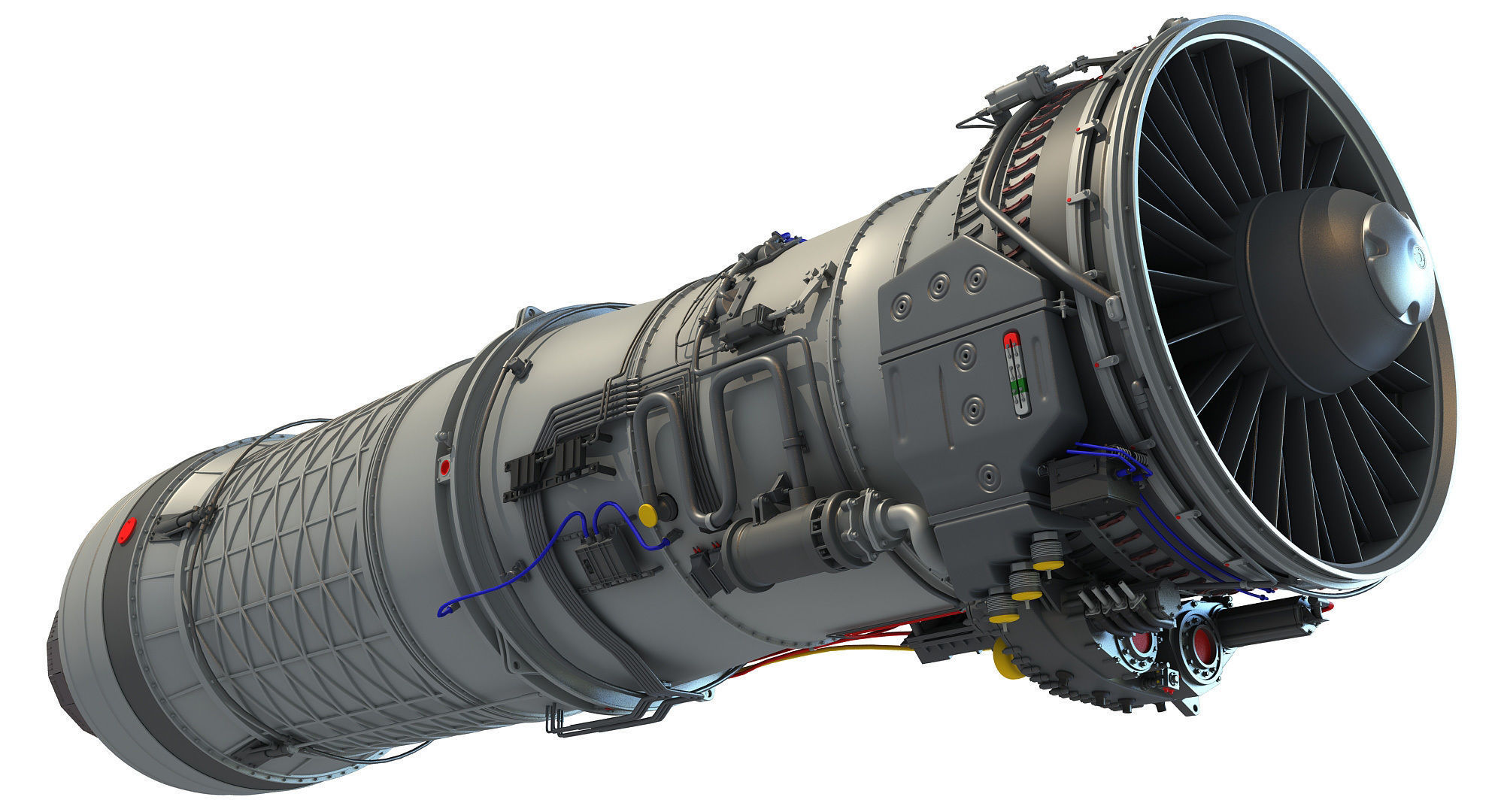 Military Afterburning Engine 3D model_10