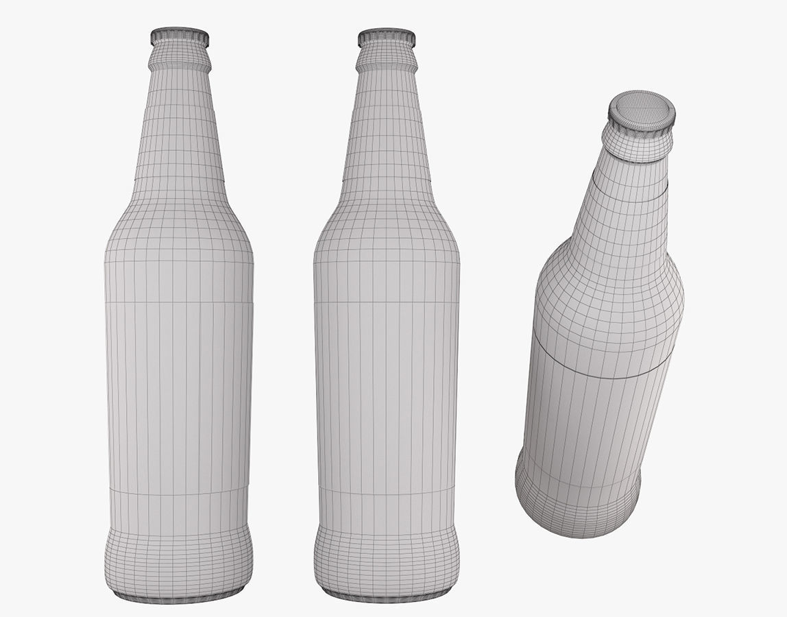 Standart beer bottle 3D model_1