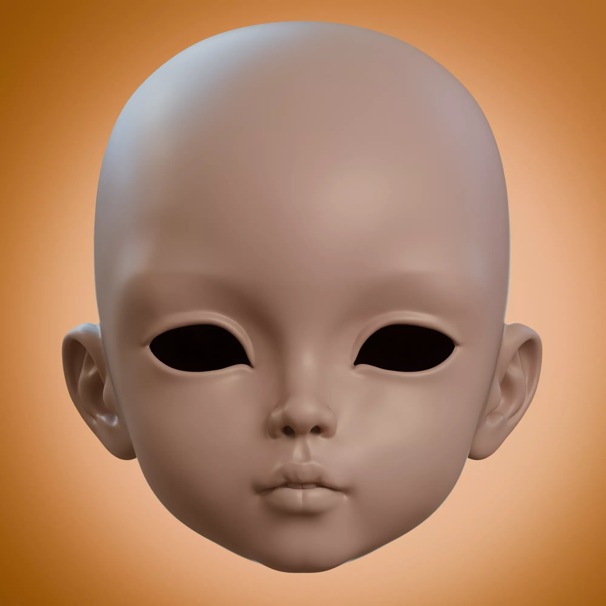Ivy - BJD Doll Head Ball Jointed Doll Head for Customization 3D print model