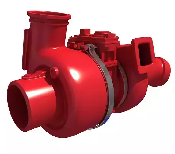 Red Turbo Engine 3D model