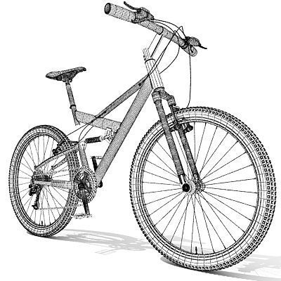 6 Textured Bicycles 3D model_17