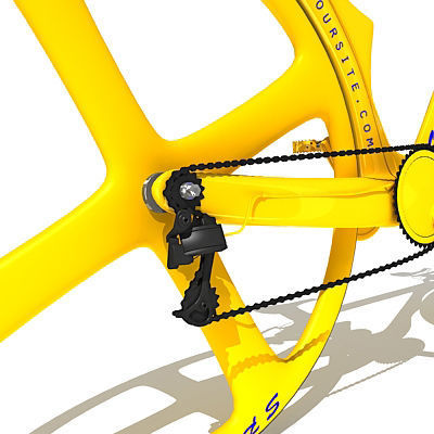 6 Textured Bicycles 3D model_75