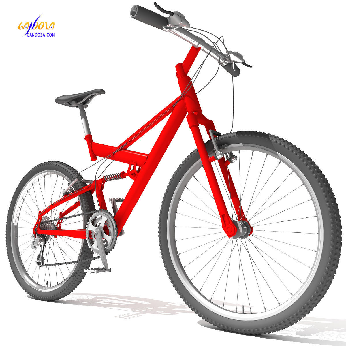 6 Textured Bicycles 3D model_2