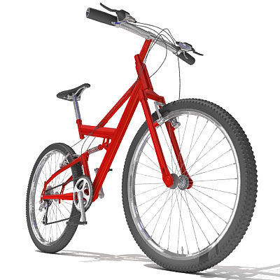 6 Textured Bicycles 3D model_8
