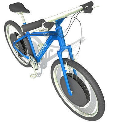 6 Textured Bicycles 3D model_9