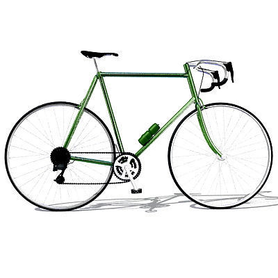 6 Textured Bicycles 3D model_5