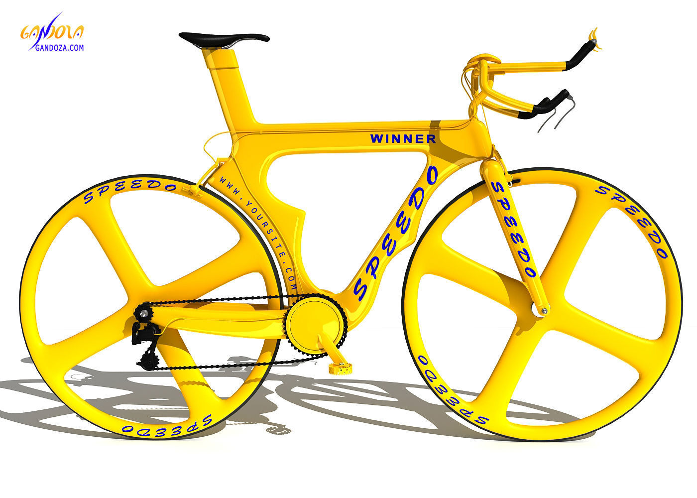 6 Textured Bicycles 3D model_54