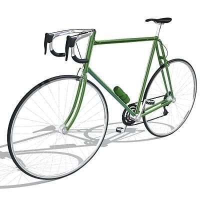 6 Textured Bicycles 3D model_15