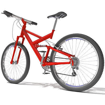 6 Textured Bicycles 3D model_21