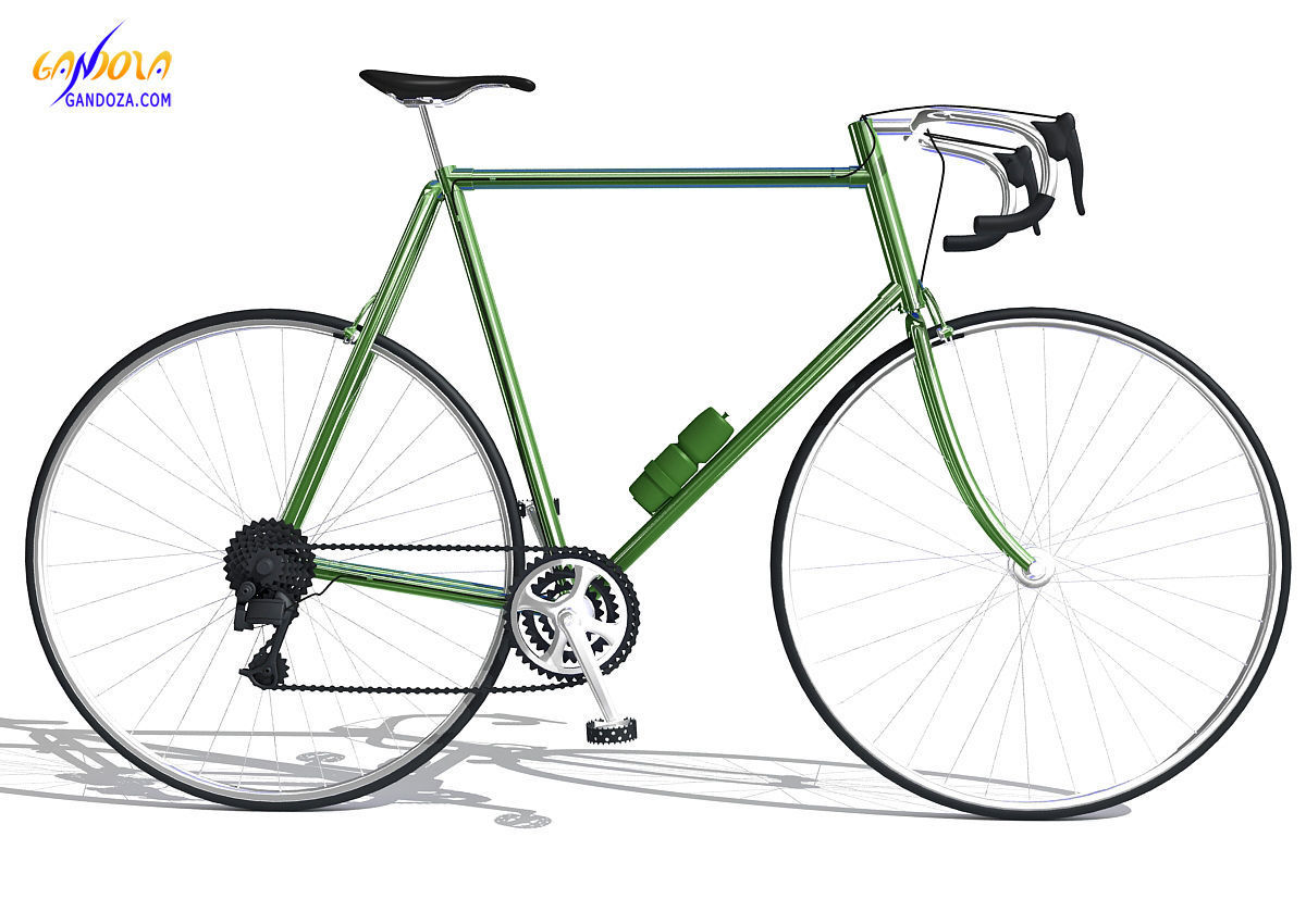 6 Textured Bicycles 3D model_27