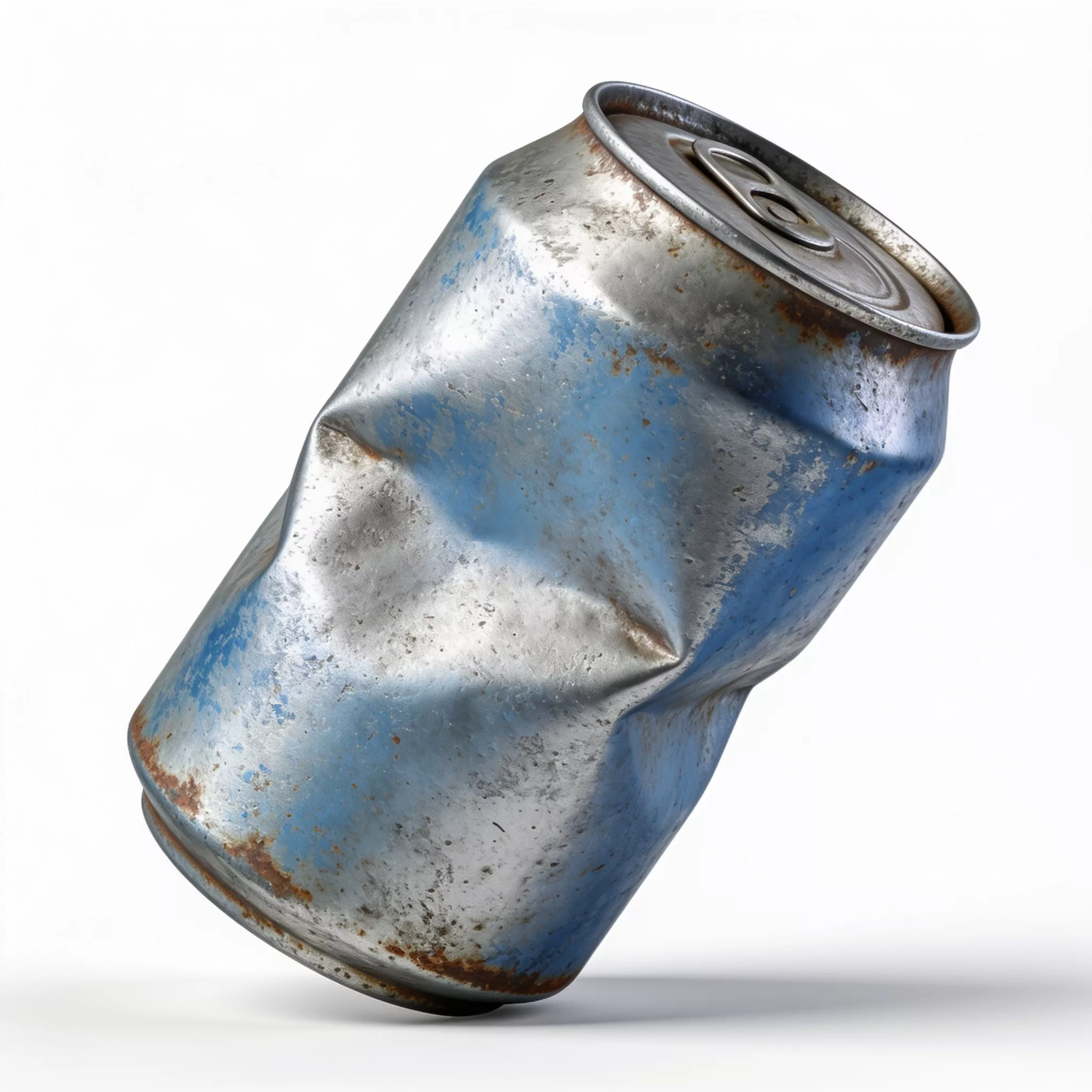 Damaged Vintage Metal Soda Can 3D Asset Free low-poly 3D model