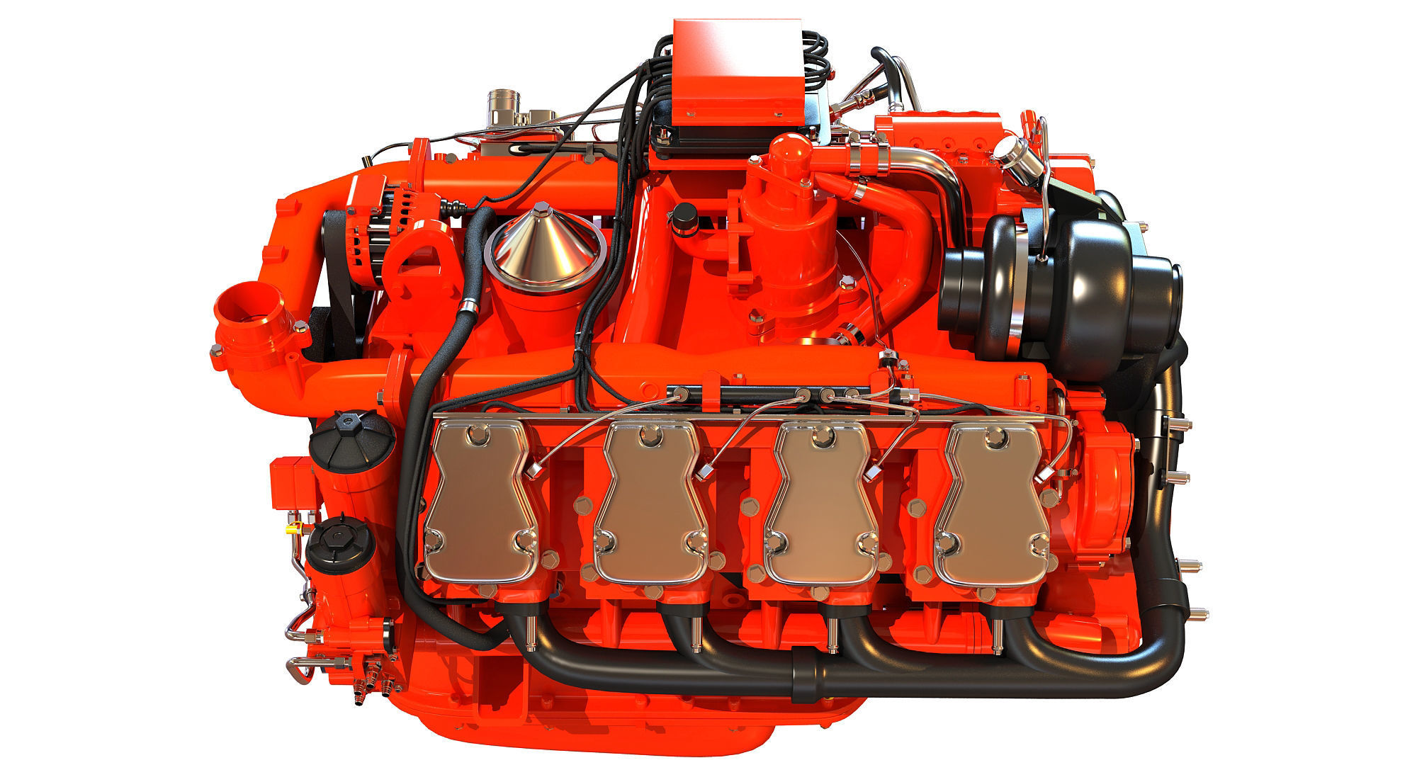 Diesel Engine of 8 Cylinder Power Generation  3D model_5