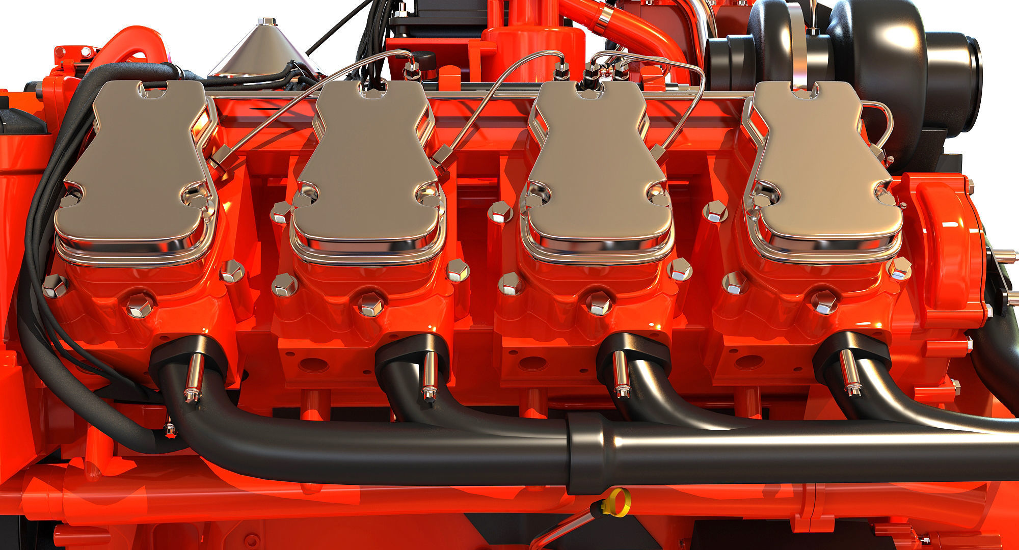 Diesel Engine of 8 Cylinder Power Generation  3D model_8
