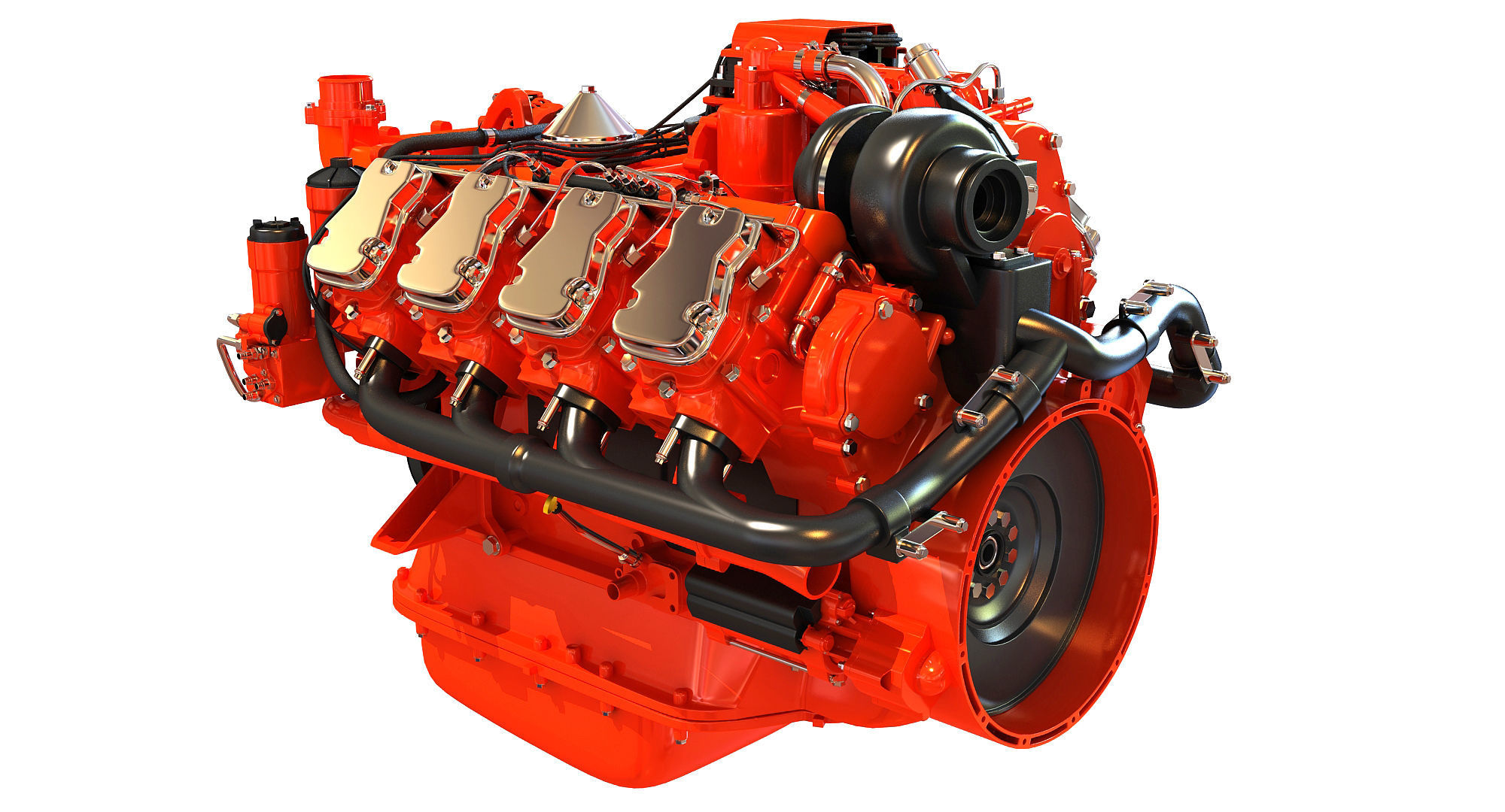 Diesel Engine of 8 Cylinder Power Generation  3D model_6