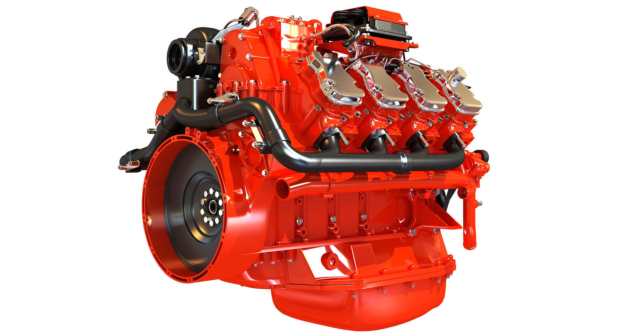 Diesel Engine of 8 Cylinder Power Generation  3D model_7