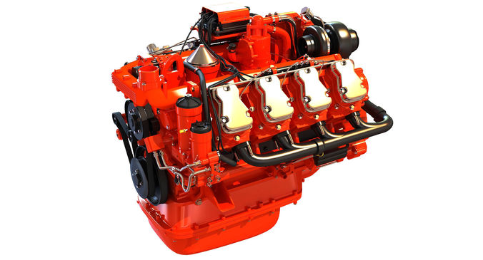 Diesel Engine of 8 Cylinder Power Generation  3D model