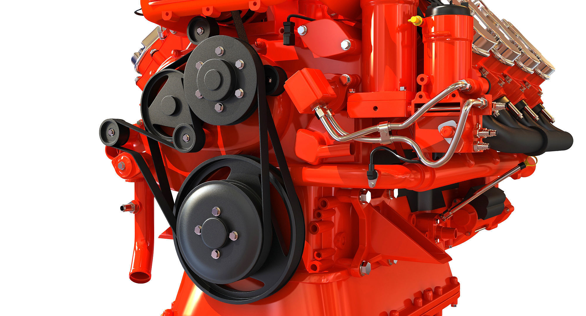 Diesel Engine of 8 Cylinder Power Generation  3D model_10