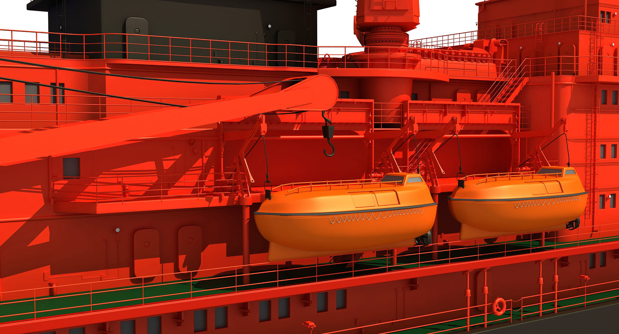 Icebreaker Ship 50 Let Pobedy 3D model_15