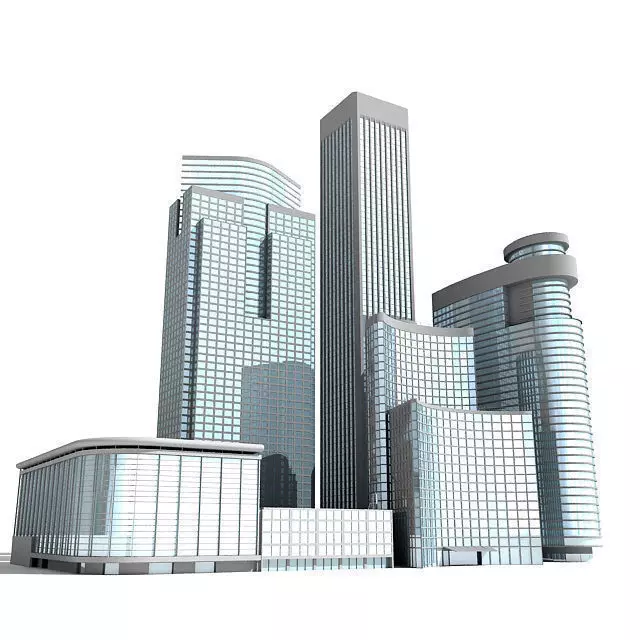 5 Cityscape Buildings 3 3D model_0