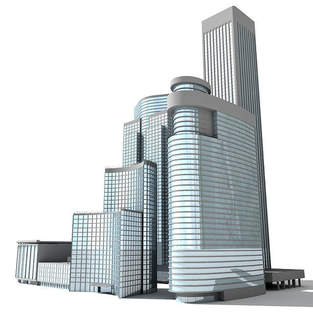 5 Cityscape Buildings 3 3D model_2