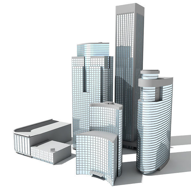 5 Cityscape Buildings 3 3D model_3