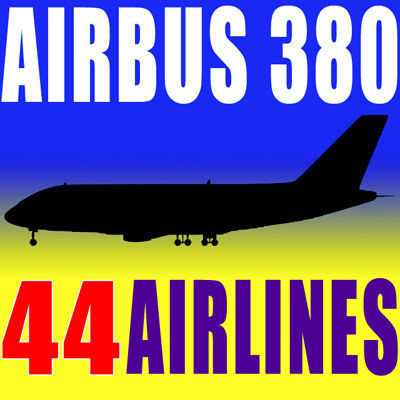 Set of 44 Airlines Textures  3D model