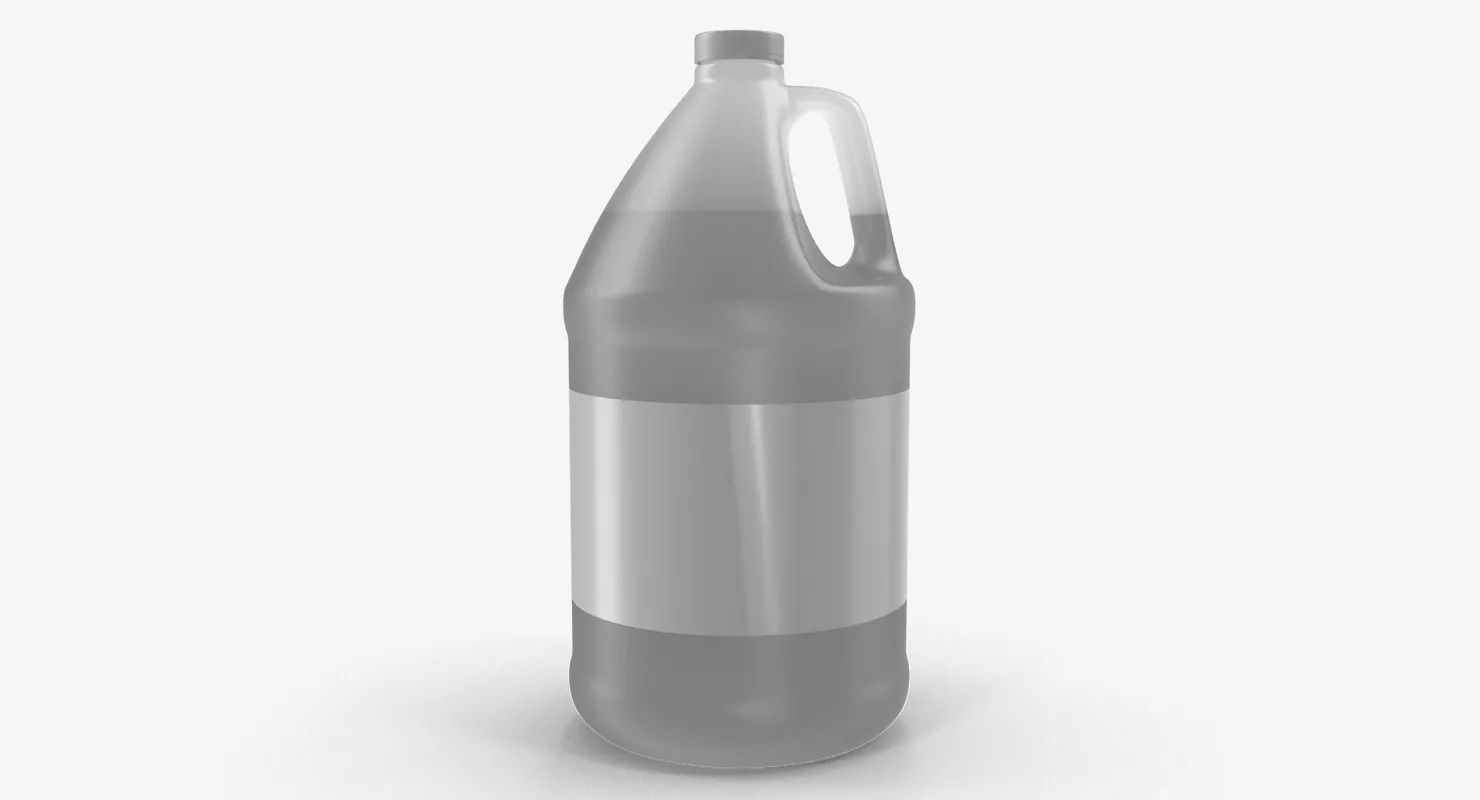 Plastic Jug With Lid Gallon 3D model