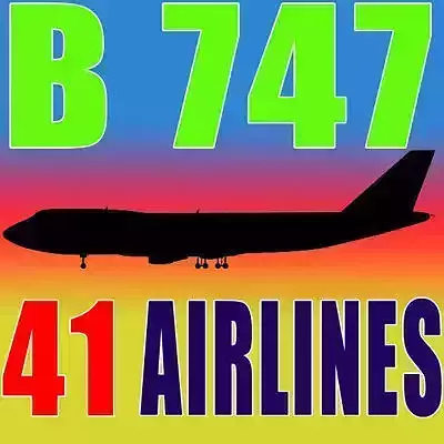 41 Airline Textures For Boeing  3D model